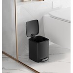 Bobbel Home Bobbel Home Pedaalemmer Met Soft-Close Deksel 6 L Zwart – Compact Voor Badkamer