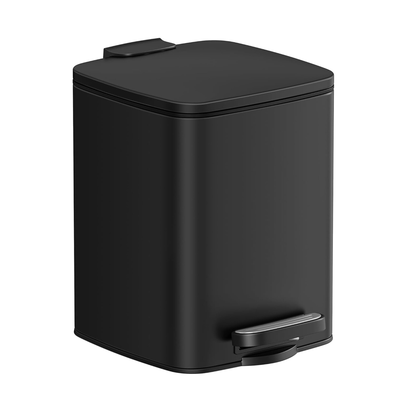 Bobbel Home Bobbel Home Pedal Bin with Soft-Close Lid 6 L Black – Compact for Bathroom