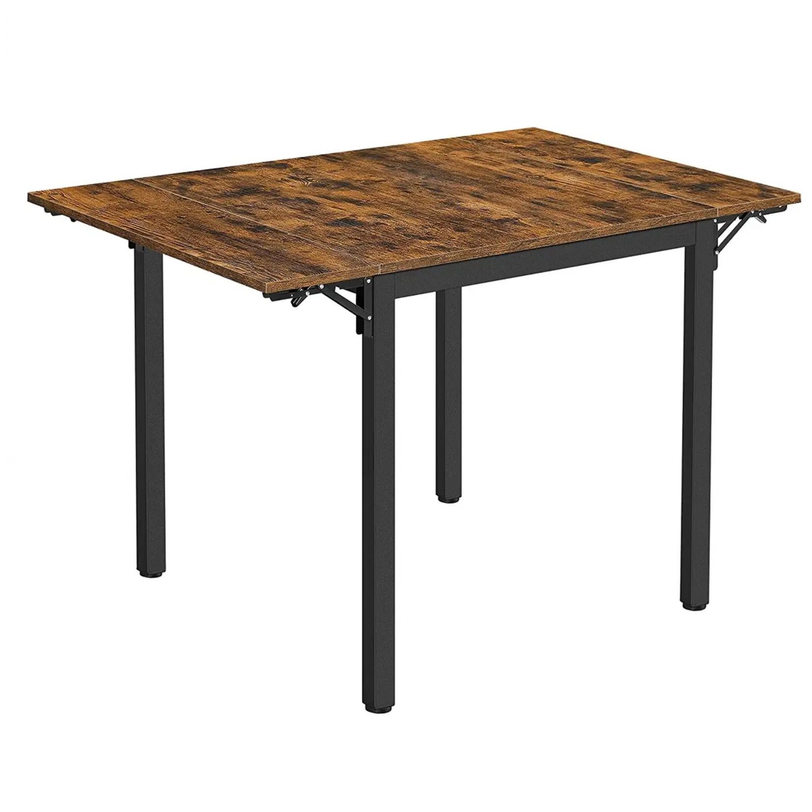 Parya Home Opvouwbare eettafel voor 2-4 personen voor kleine ruimtes Vintage Bruin/Zwart