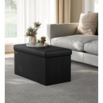 Bobbel Home Storage Bench 76 cm – Black Foldable – Storage Box with 89L Storage Space – Load Capacity up to 300 kg