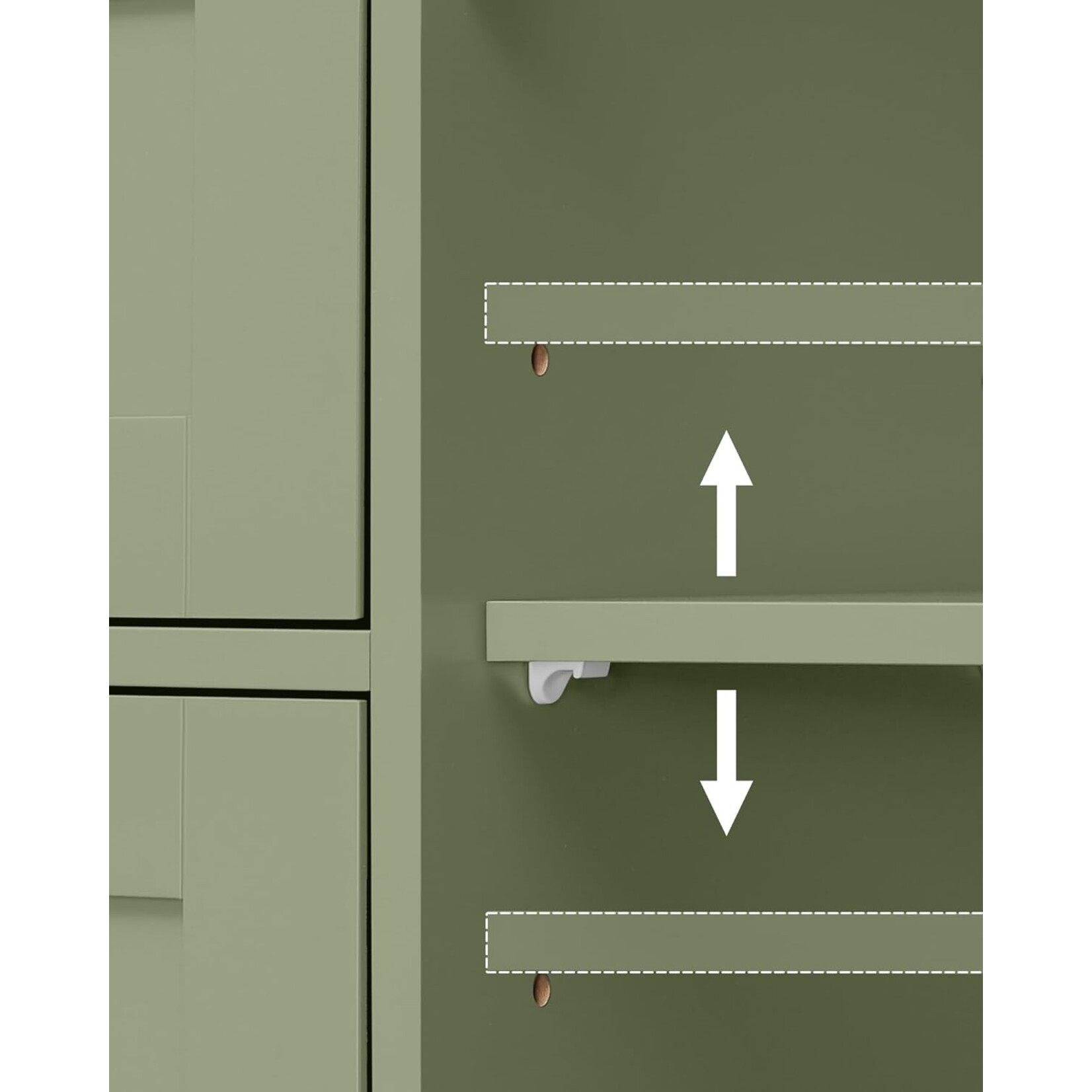 Bobbel Home Bobbel Home Smalle Badkamerkast Met 4 Laden En Deur – Opbergmeubel Groen 30 × 55 × 82 cm