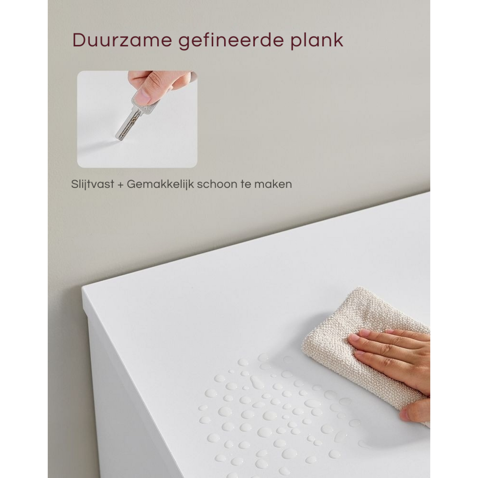 Bobbel Home Bobbel Home LED TV Meubel 160 cm Wit Modern TV Kast voor Televisies tot 70 Inch