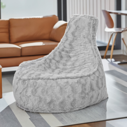 Reuze Bont Zitzak Stoel voor Volwassen Woonkamer Meubels Grote Ronde Zachte Pluizige Nepbont Zitzak (Geen Opvulling) Reuze Bont Zitzak Cover voor Kinderen en Volwassenen Kamer,Blauw,180cm×86cm