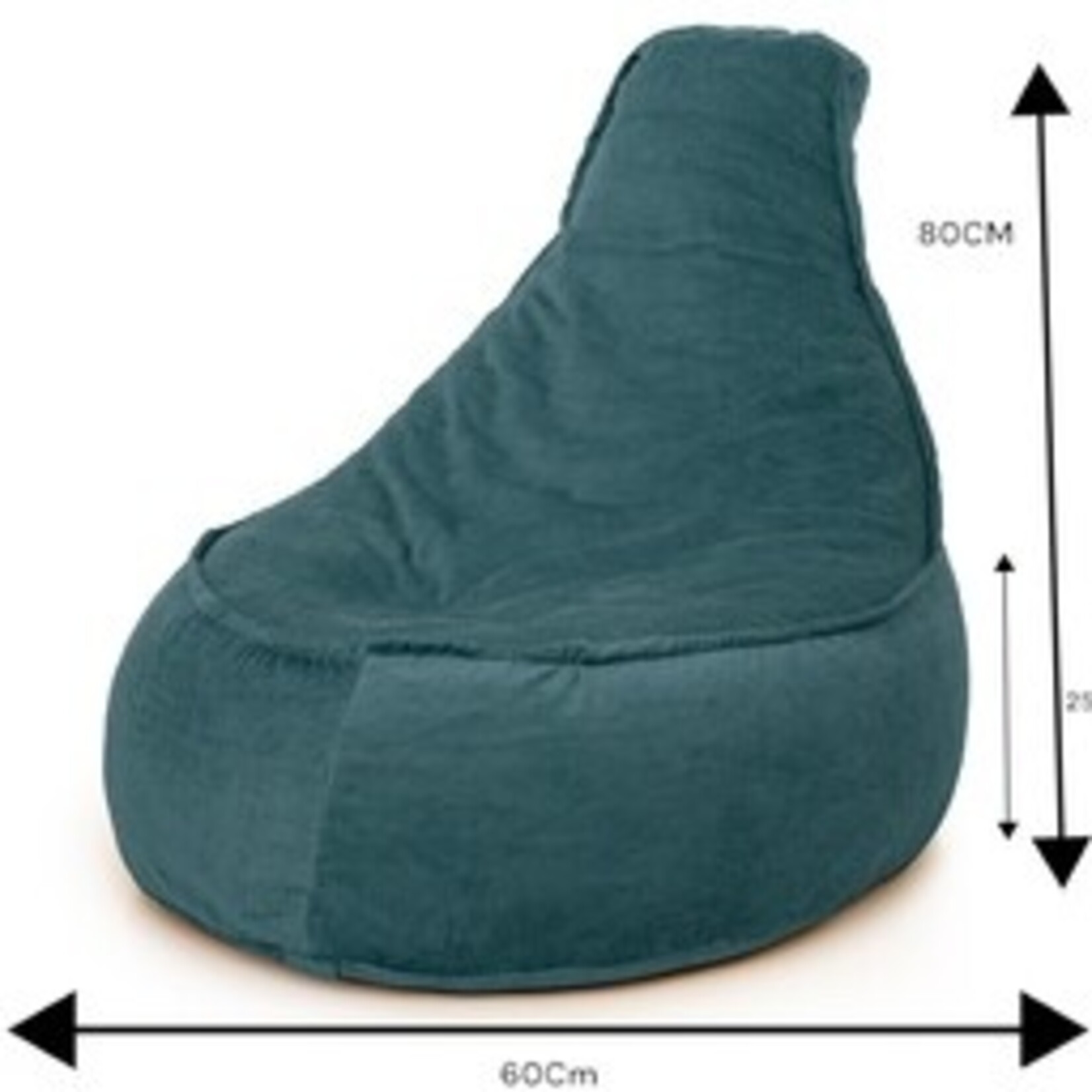 Drop & Sit - Chair Beanbag Ribbing - Petrol - Junior - Indoors