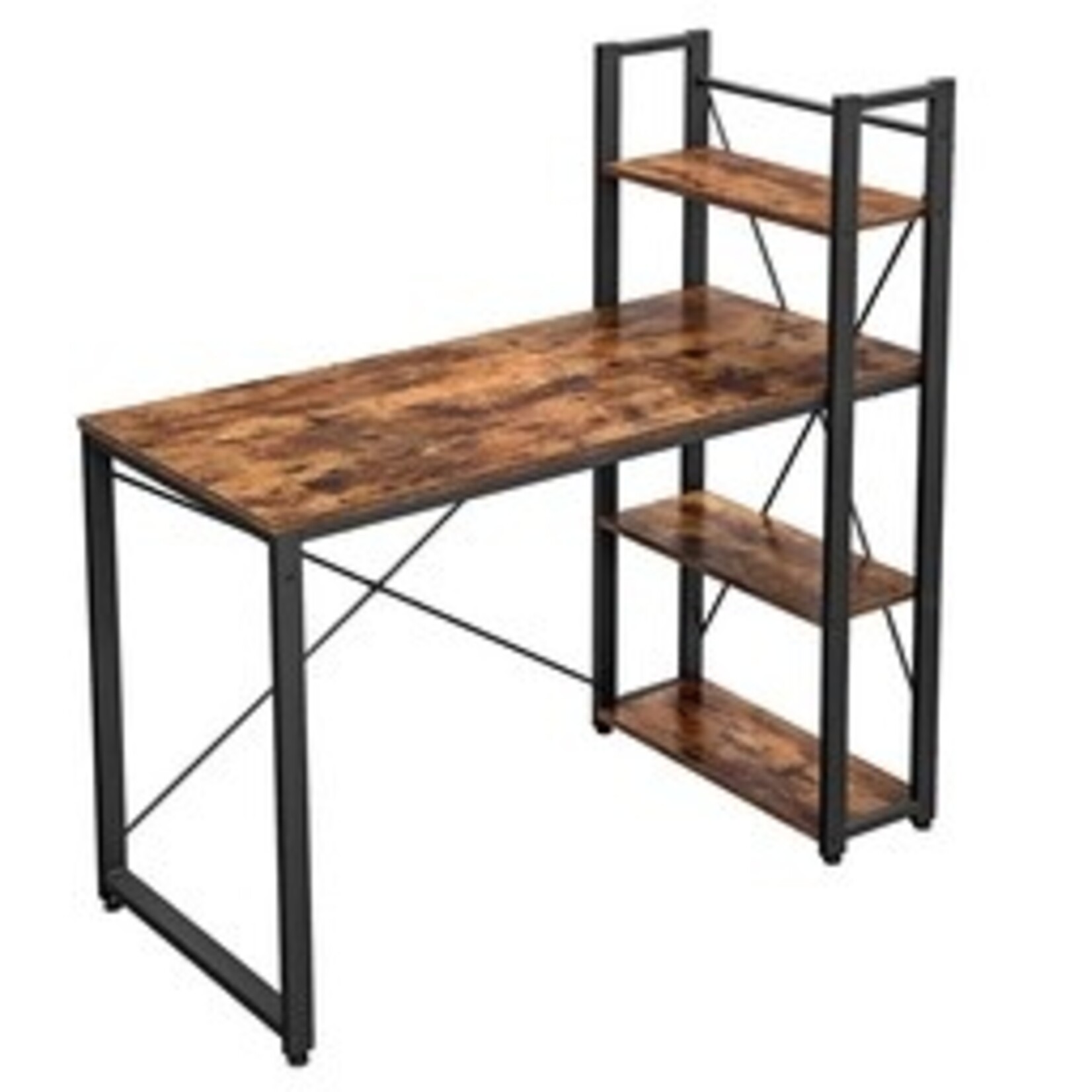 Bobbel Home Industrieel Hoekbureau - Werkbureau - Hout - Bruin