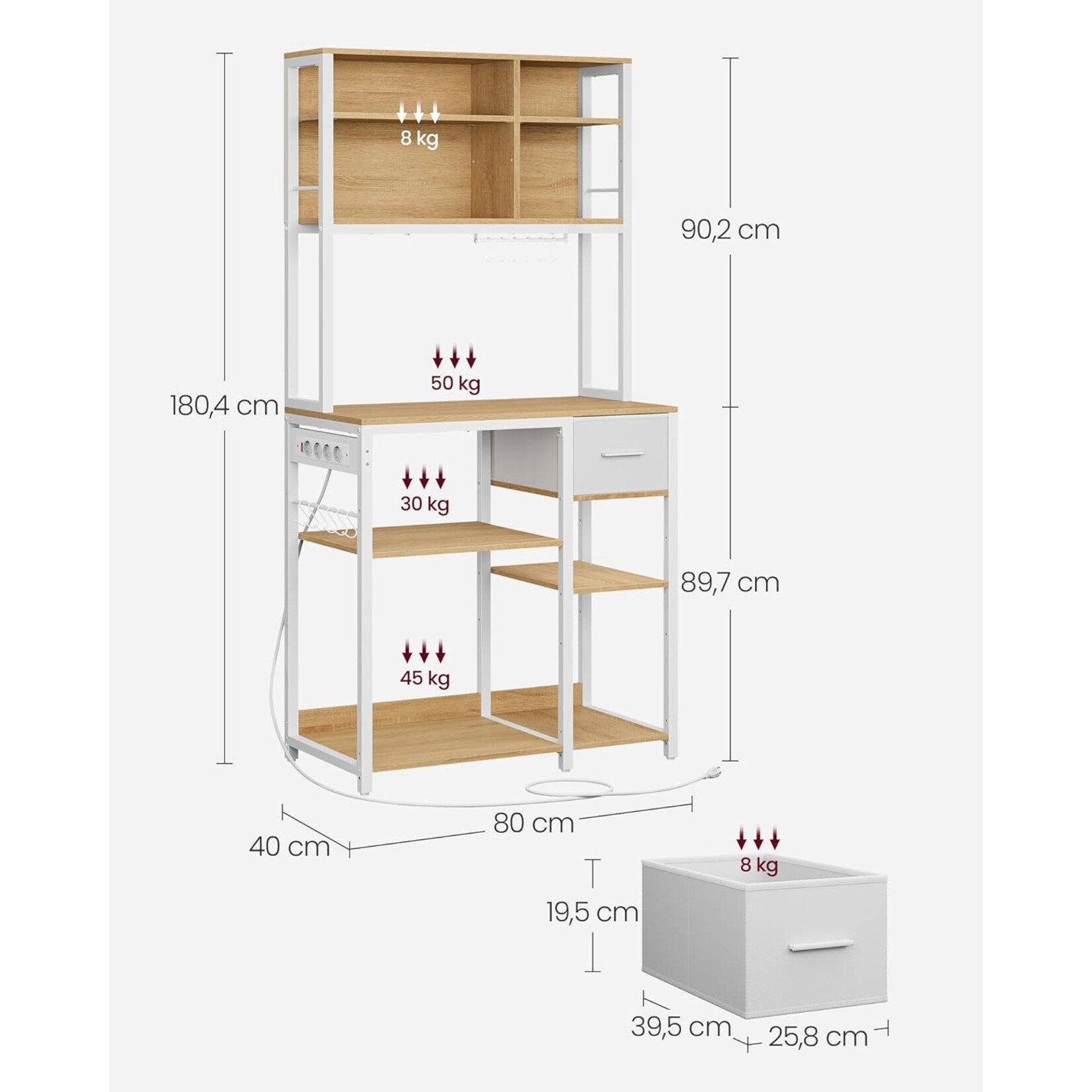 Bobbel Home Bobbel Home koffie meubel wit - koffiecorner meubel - koffiebar - koffiehoek - koffiehoekje inrichting - koffie corner organizer