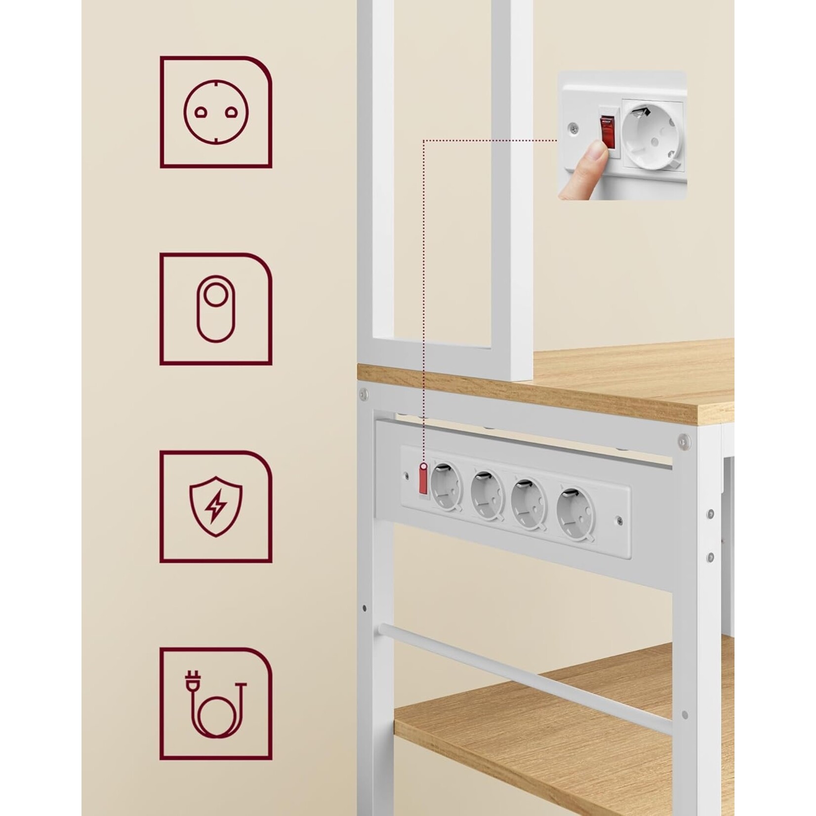 Bobbel Home coffee cabinet white - coffee corner cabinet - coffee bar - coffee corner - coffee corner design - coffee corner organiser