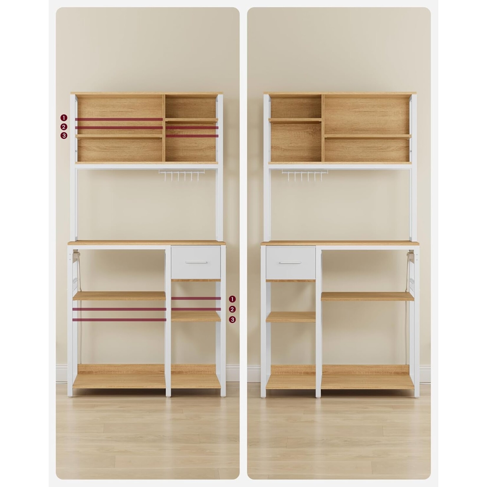 Bobbel Home Bobbel Home coffee cabinet white - coffee corner cabinet - coffee bar - coffee corner - coffee corner design - coffee corner organiser