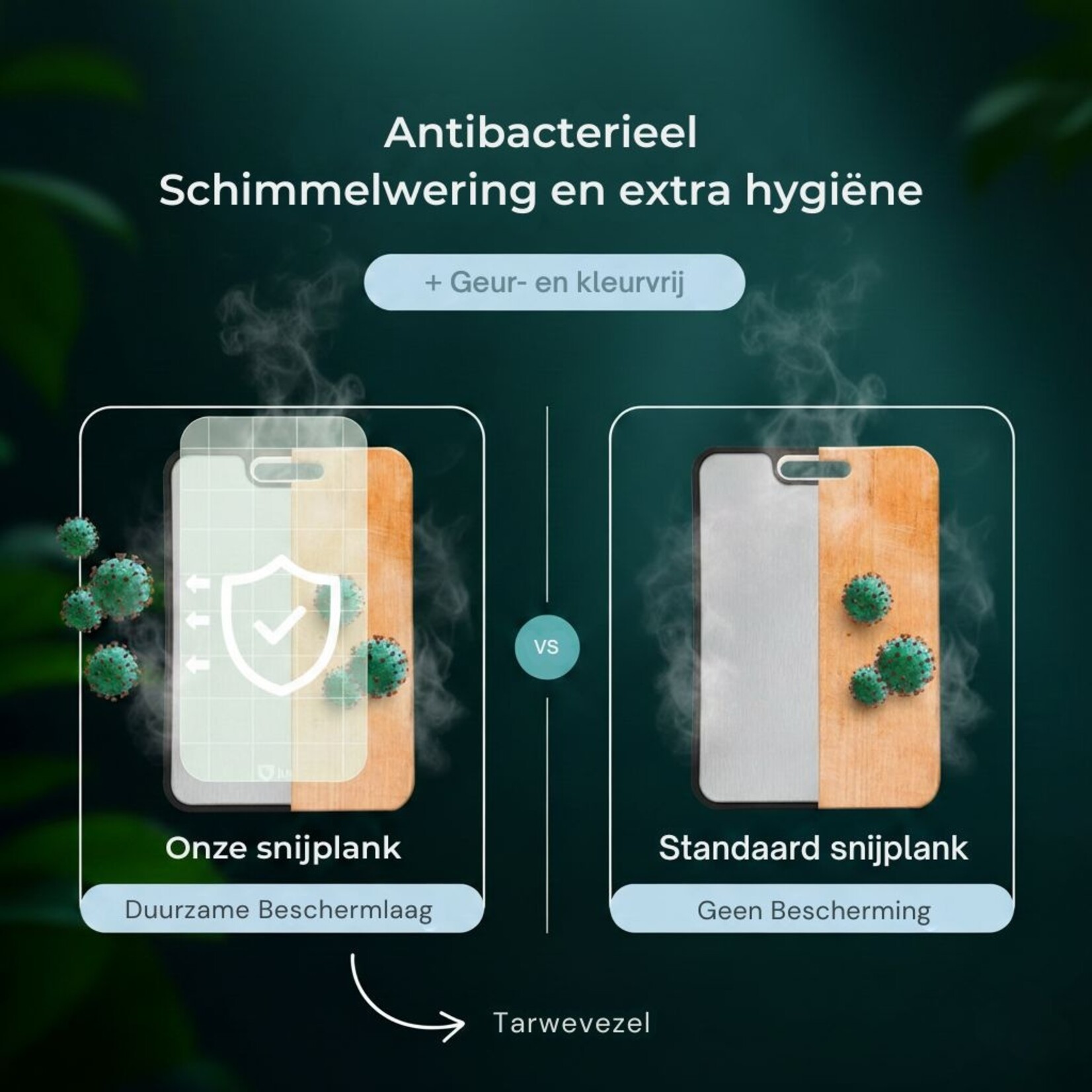 Dutch Wanted Dutch Wanted - 100% RVS Snijplank Dubbelzijdig met Tarwevezel kant - Vermijd Microplastics - Hygiene - Raspfunctie - Cutting Board - Vaatwasserbestendig - Antislip