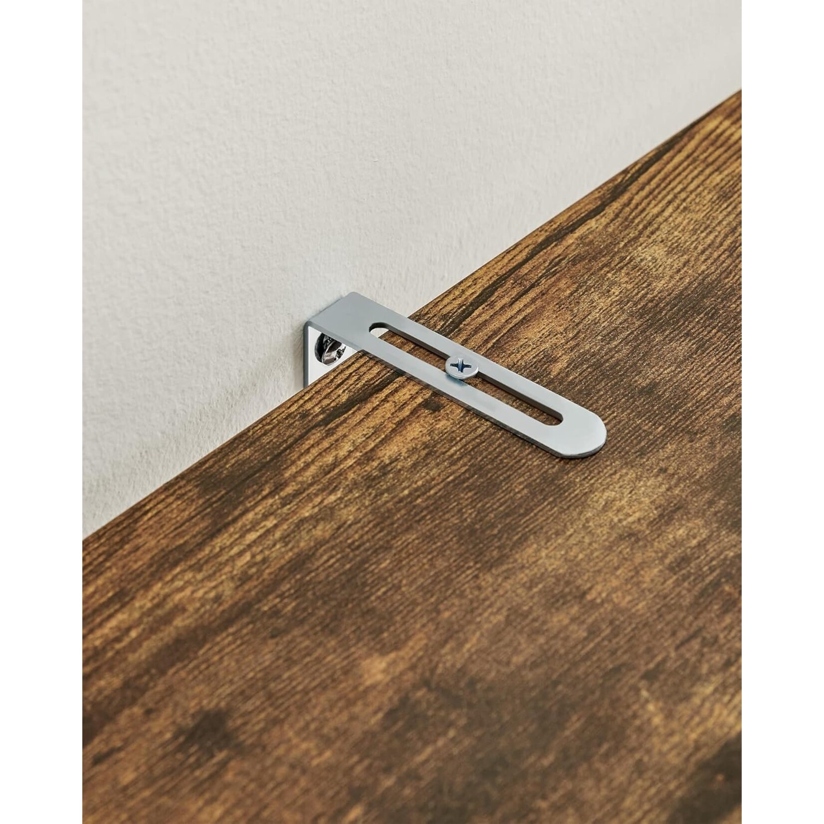 Boekenplank - Staande Plank - Ladderplank - 5 Niveaus Boekenplank - Hoek Boekenplank - Boekenplank Met Bamboe Frame - Vintage Bruin-Zwart - 63 x 34 x 137 cm