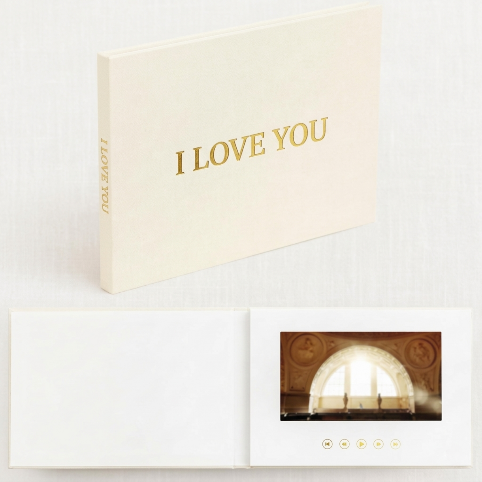 Dutch Wanted Dutch Wanted PhotoAlbum – Video Book with LCD Screen – Greeting Card – Video Book with Horizontal Screen – Wedding Gift - I Love You