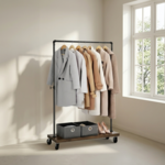 Bobbel Home Bobbel Home - Kledingrek - Metaal - Zwart/Bruin