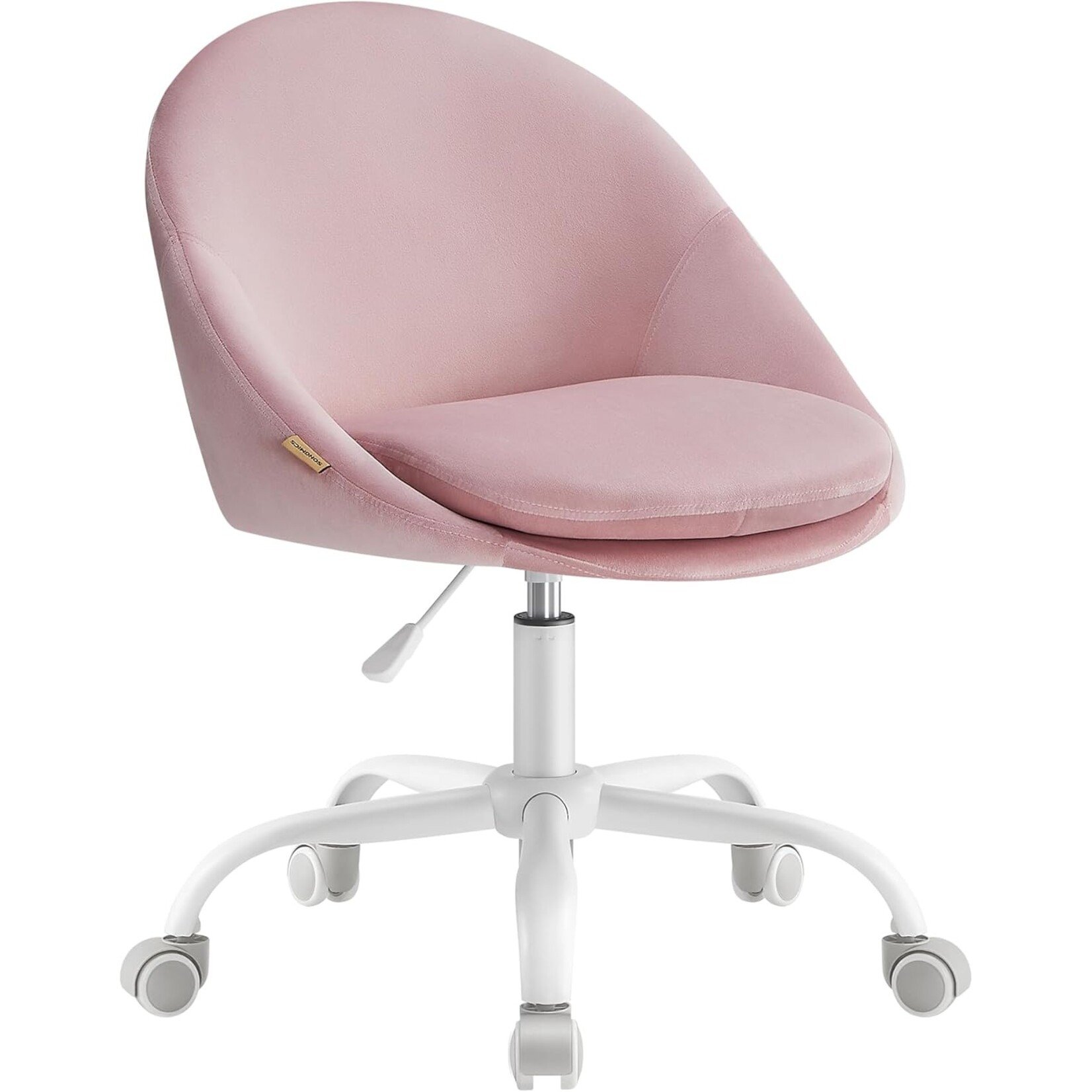 Bobbel Home Bobbel Home Velvet Office Chair Pink – Comfortable Adjustable Swivel Desk Chair