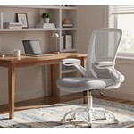 Bobbel Home Bobbel Home Bureaustoel – Ergonomisch – Met Gaas – 53 cm Zitting – Lichtgrijs – Stevige Rugsteun