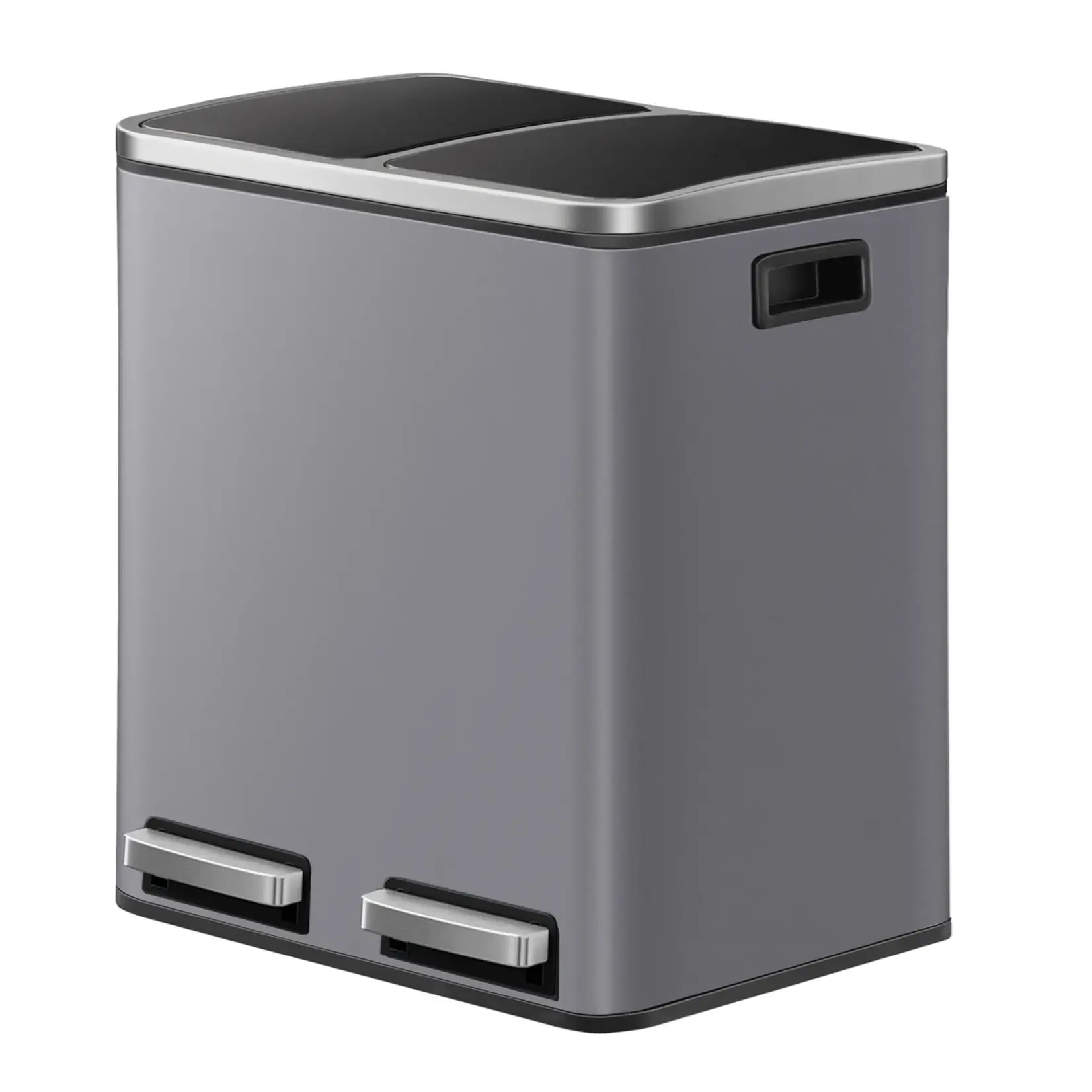 Bobbel Home Bobbel Home 30-litre Recycling Bin - Bins - Pedal Bin - Slate Grey