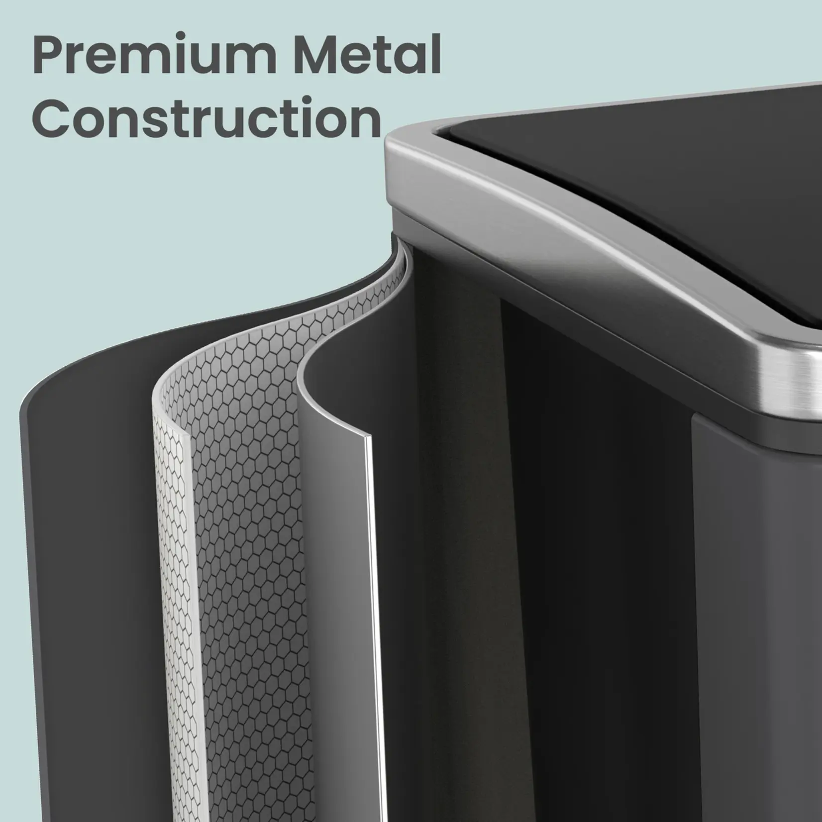 Bobbel Home 30-litre Recycling Bin - Bins - Pedal Bin - Slate Grey