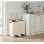 Bobbel Home 60-litre Recycling Bin - Bins - Pedal Bin - Creamy white