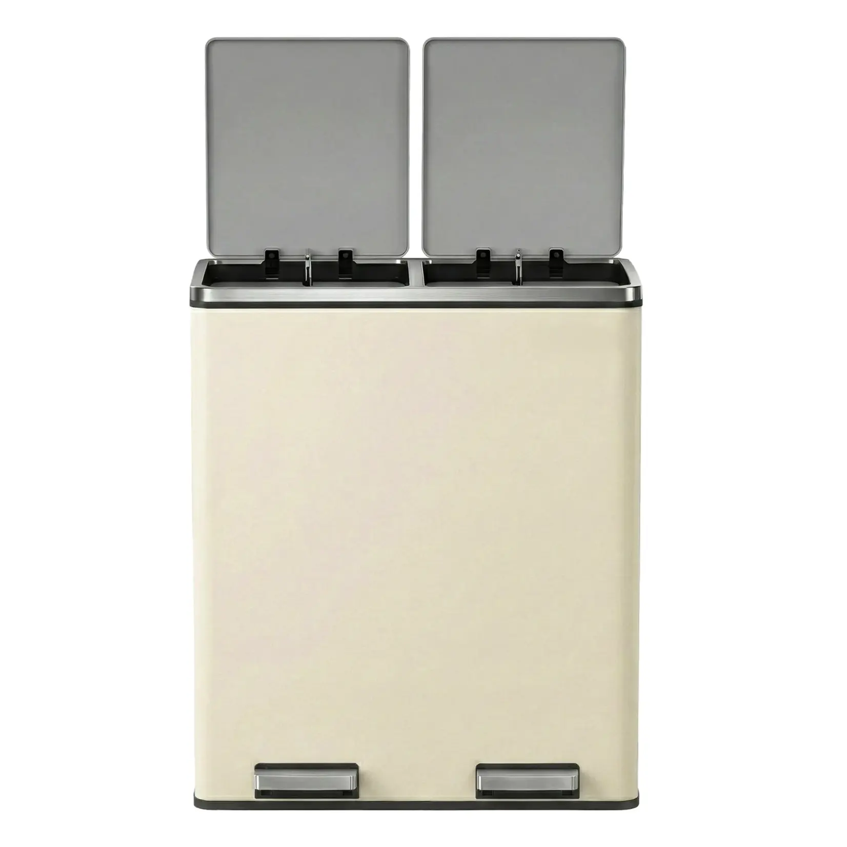 Bobbel Home Bobbel Home 60-litre Recycling Bin - Bins - Pedal Bin - Creamy white