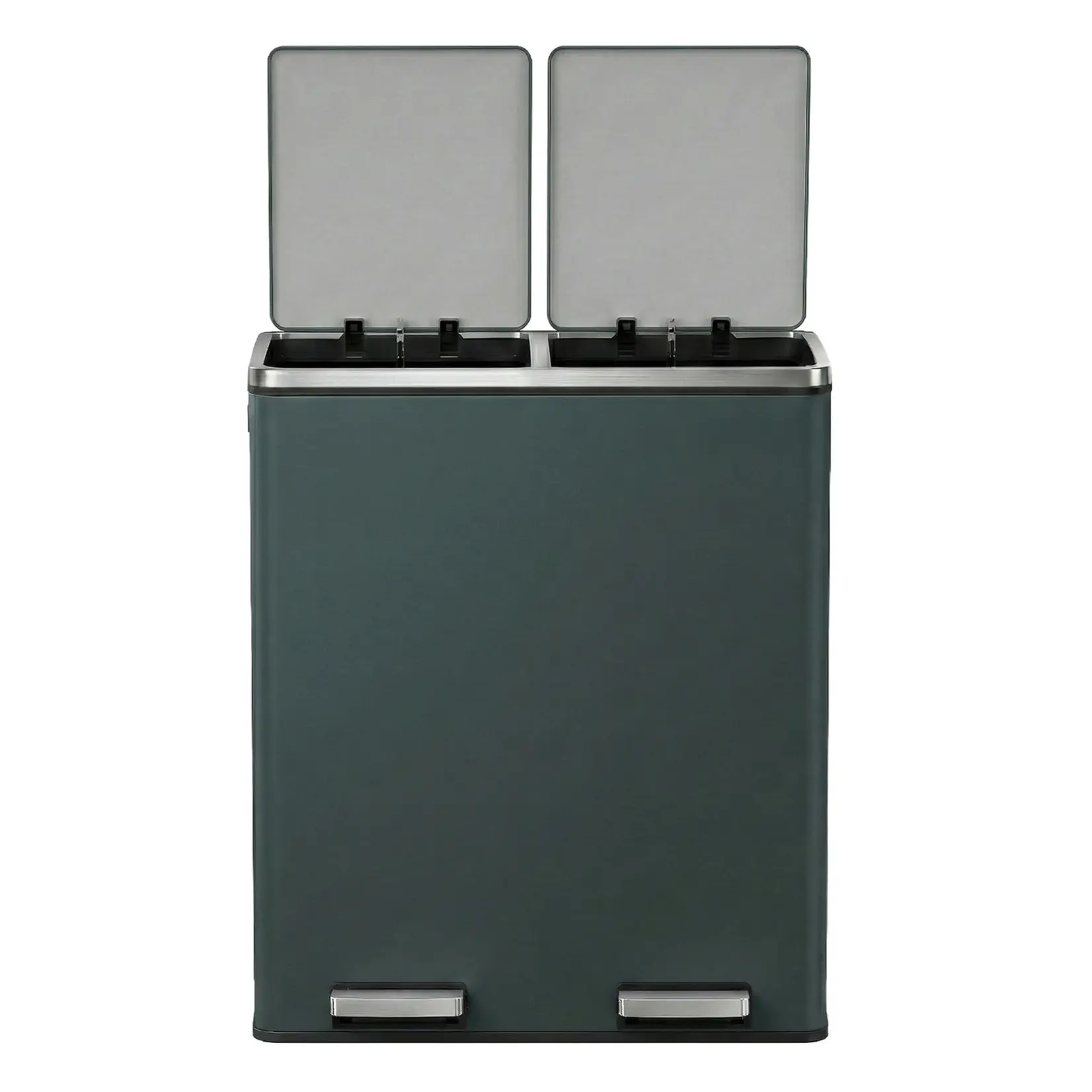 Bobbel Home Bobbel Home 60-litre Recycling Bin - Bins - Pedal Bin - Greenish Grey