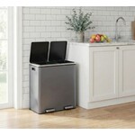 Bobbel Home Bobbel Home 60-litre Recycling Bin - Bins - Pedal Bin - Slate Grey