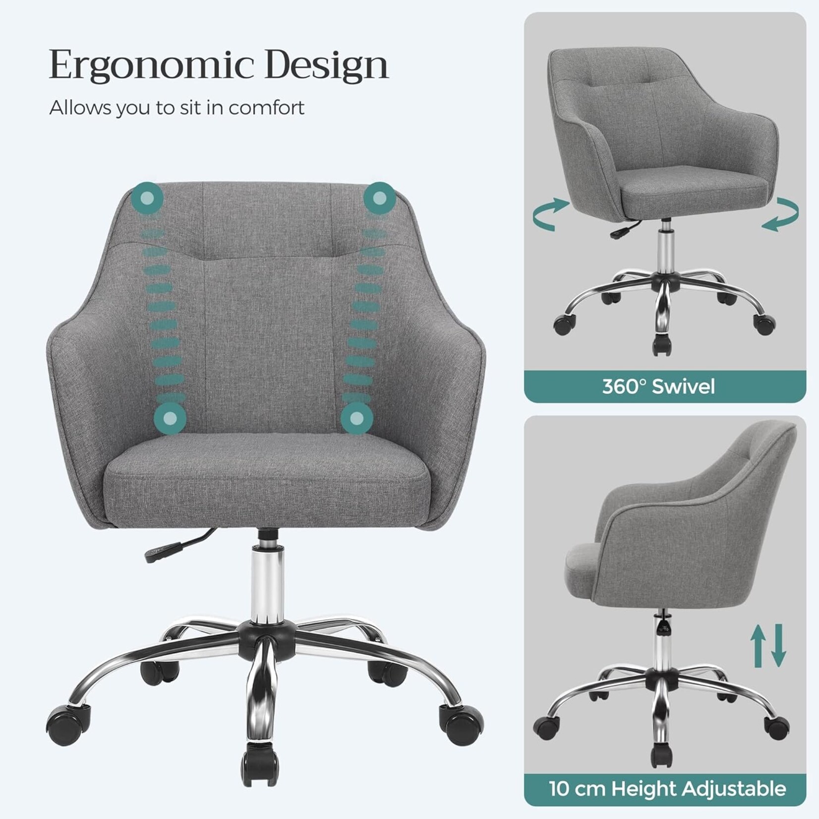 Bobbel Home Bobbel Home Ergonomische Bureaustoel – Comfort & Stijl voor Thuiswerkplek en Kantoor