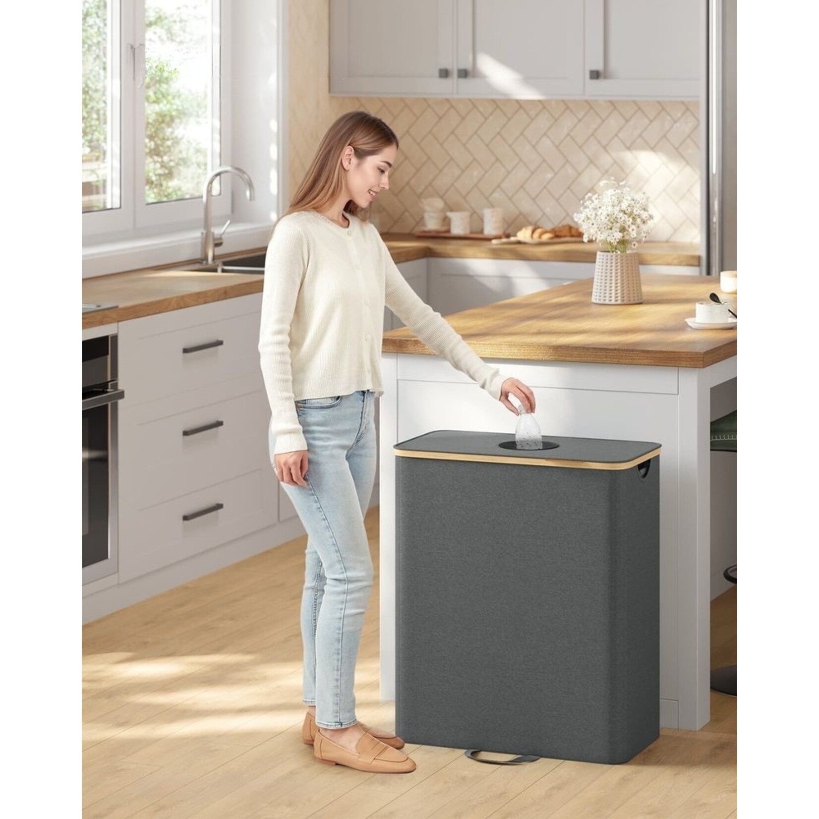 Bobbel Home Bobbel Home Deposit Container – Empty Bottle Collection Bin – Deposit Bottle Bin – Empty Can Bin – Dark Grey – 135 Litres