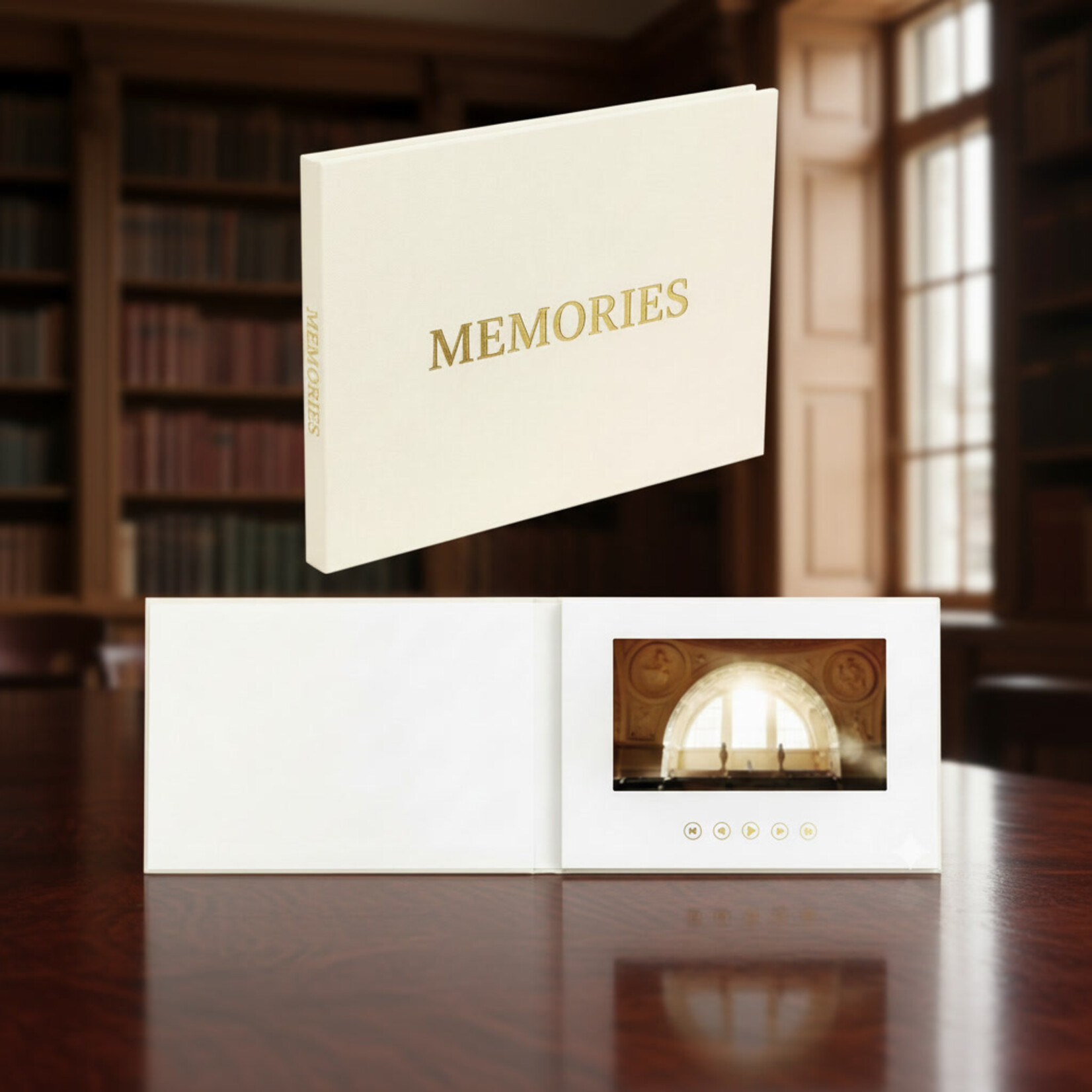 Dutch Wanted Dutch Wanted Fotoalbum - Videoboek met LCD-Scherm - Wenskaart - Videoboek Horizontaal Scherm - Bruiloft Cadeau - Memories