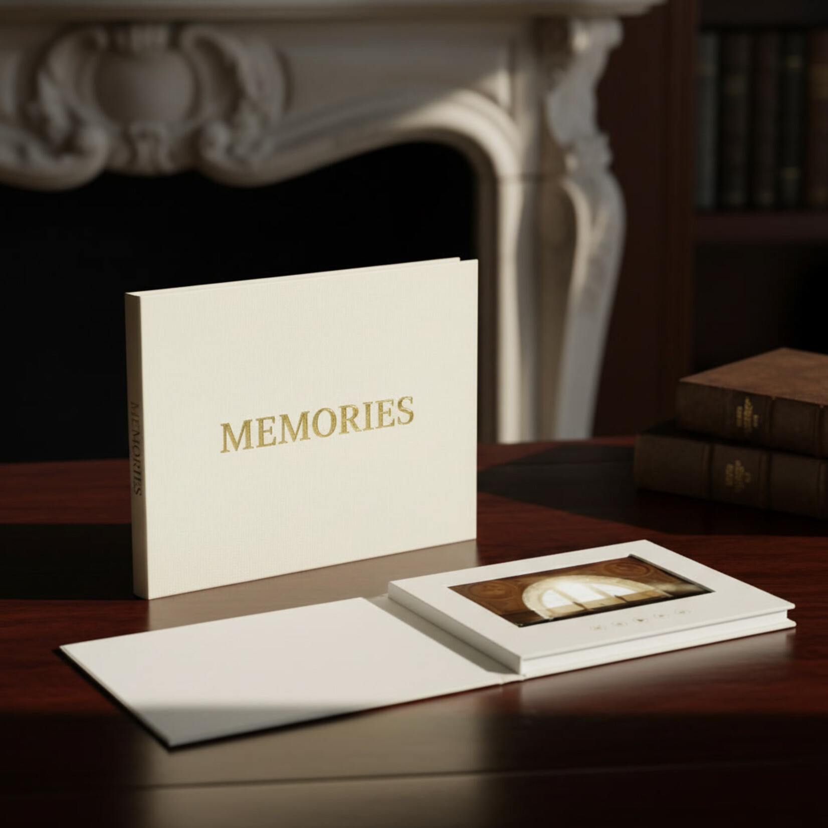 Dutch Wanted Dutch Wanted Fotoalbum - Videoboek met LCD-Scherm - Wenskaart - Videoboek Horizontaal Scherm - Bruiloft Cadeau - Memories