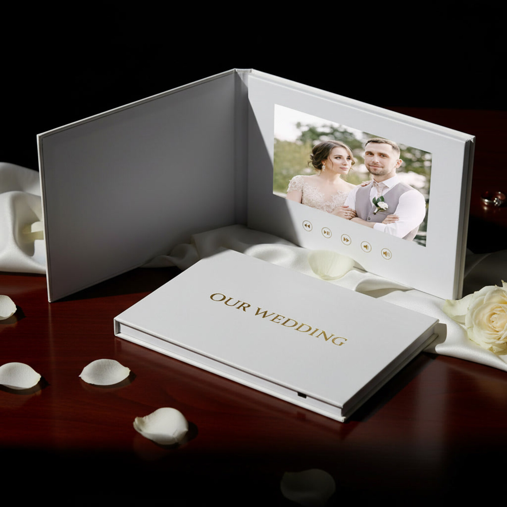 Dutch Wanted Dutch Wanted Photo Album – Video Book with LCD Screen – Greeting Card – Video Book with Horizontal Screen – Wedding Gift - Our Wedding
