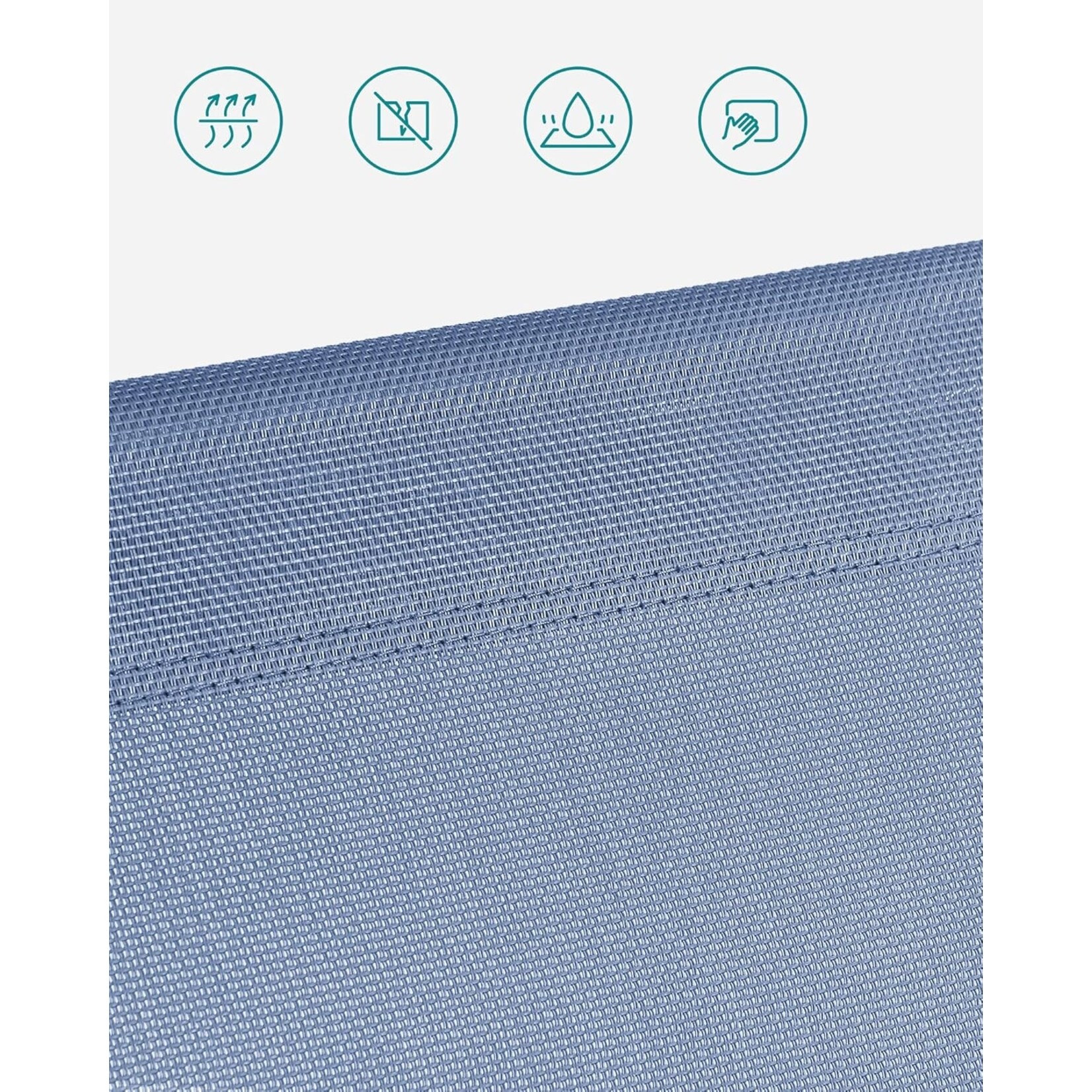 Bobbel Home Bobbel Home Ligbed – Opklapbaar – Met Zonwering – Blauw – Mobiel Strandbed