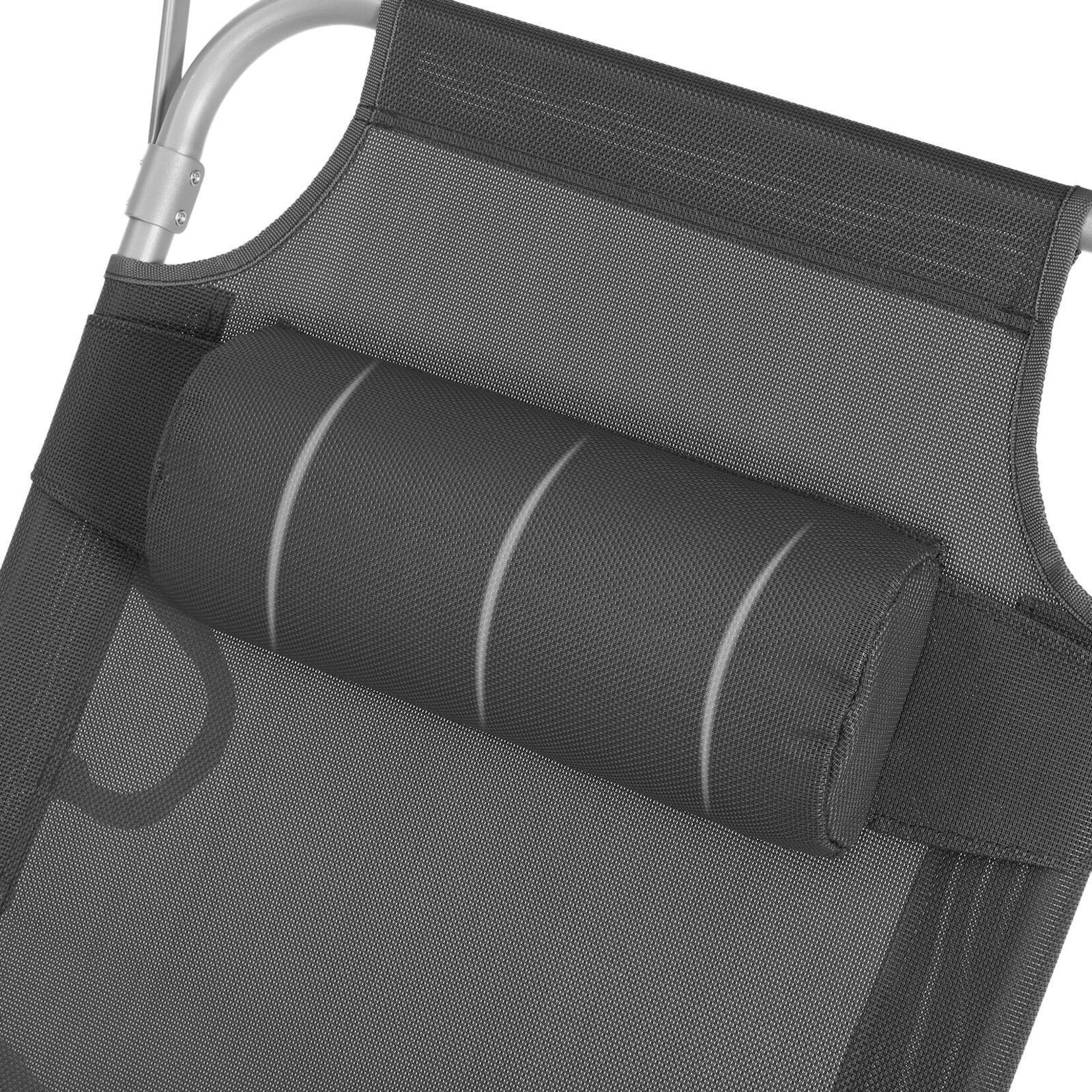 Bobbel Home Bobbel Home Sun Lounger – Foldable – With Sunshade – Grey – Portable Beach Bed