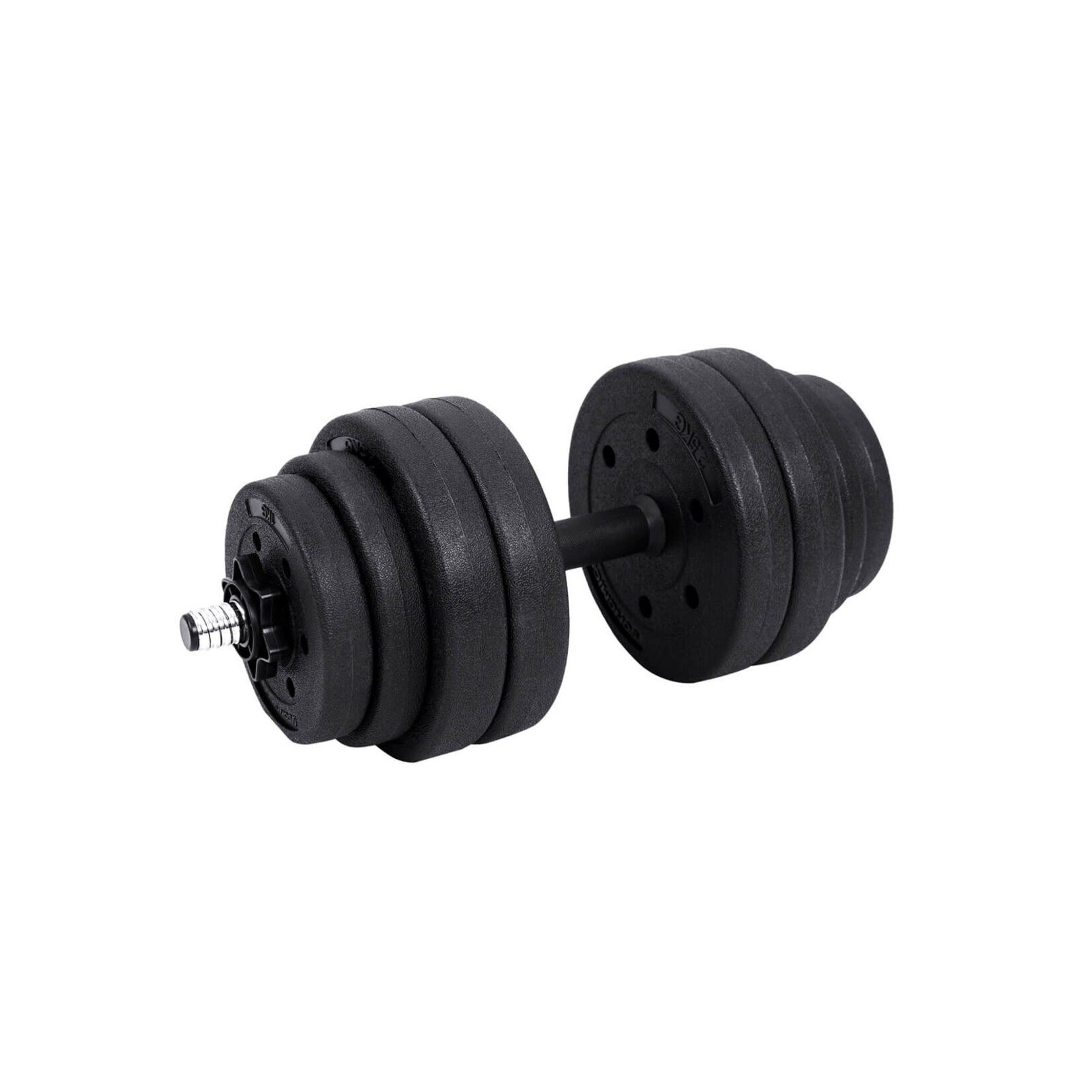 Bobbel Home Adjustable Plastic Dumbbell Set - Steel Connecting Bar - Short Dumbbell Set 2x 15 kg - 30 kg - Workout Set - Fitness Set
