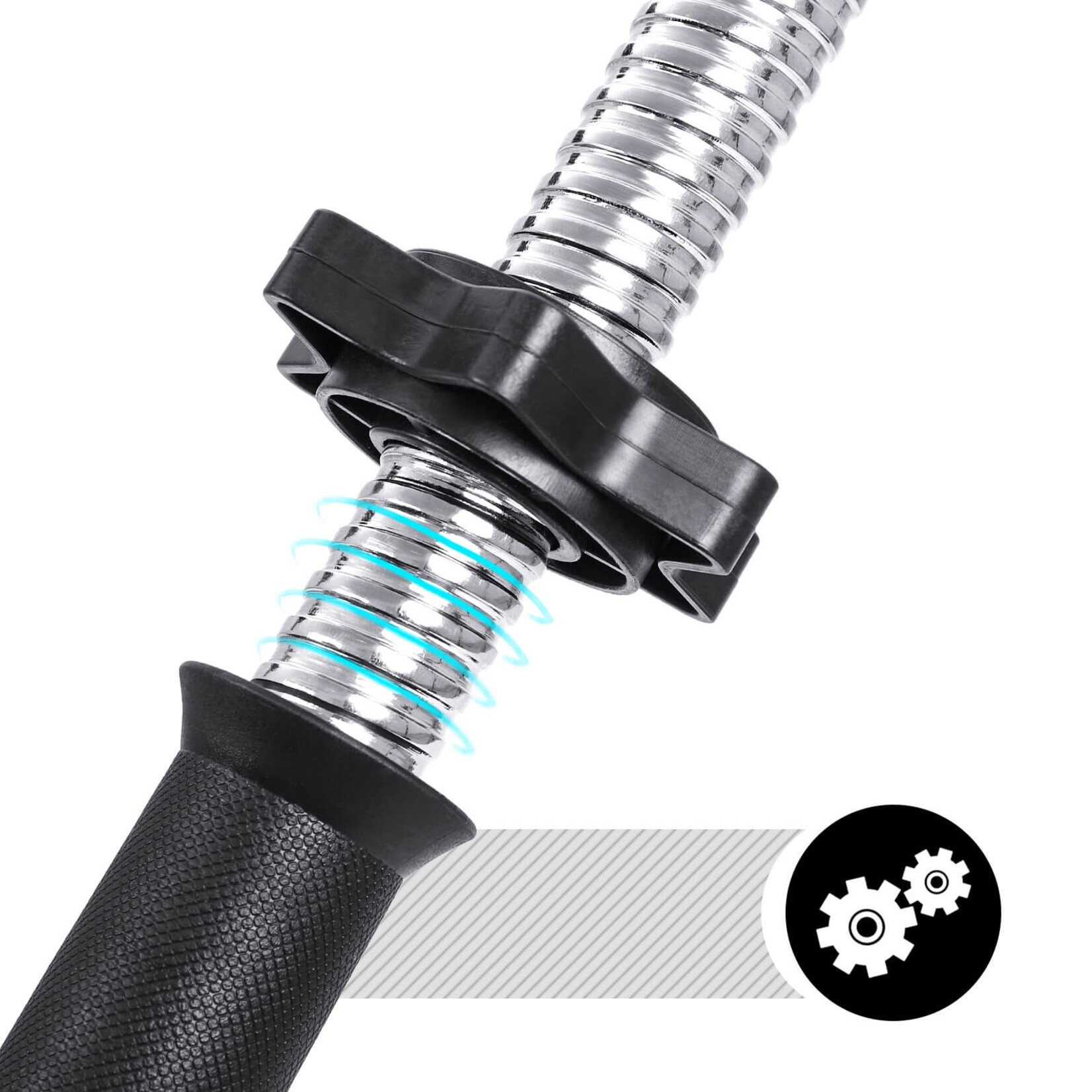Bobbel Home Adjustable Plastic Dumbbell Set - Steel Connecting Bar - Short Dumbbell Set 2x 15 kg - 30 kg - Workout Set - Fitness Set