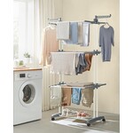 Bobbel Home Clothes Drying Rack – Foldable Laundry Rack – Stainless Steel Stand – Drying Rack – 63.5 x 128.02 x 172.97 cm
