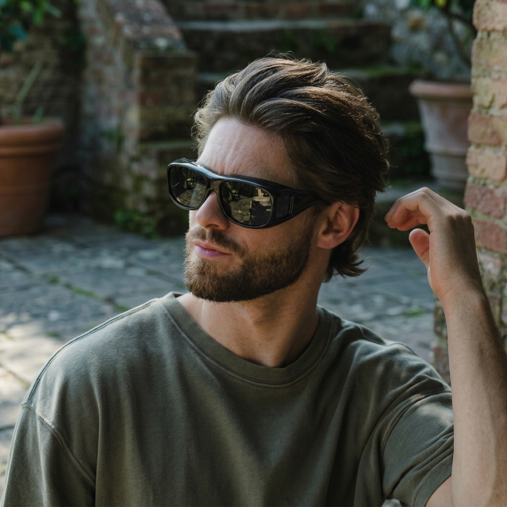 ComfortTreds 2x  Overzetzonnebril Universeel - Gepolariseerde lens - Unisex -  Zwarte glazen - Geschikt voor dames en heren - Montuur breedte 150mm