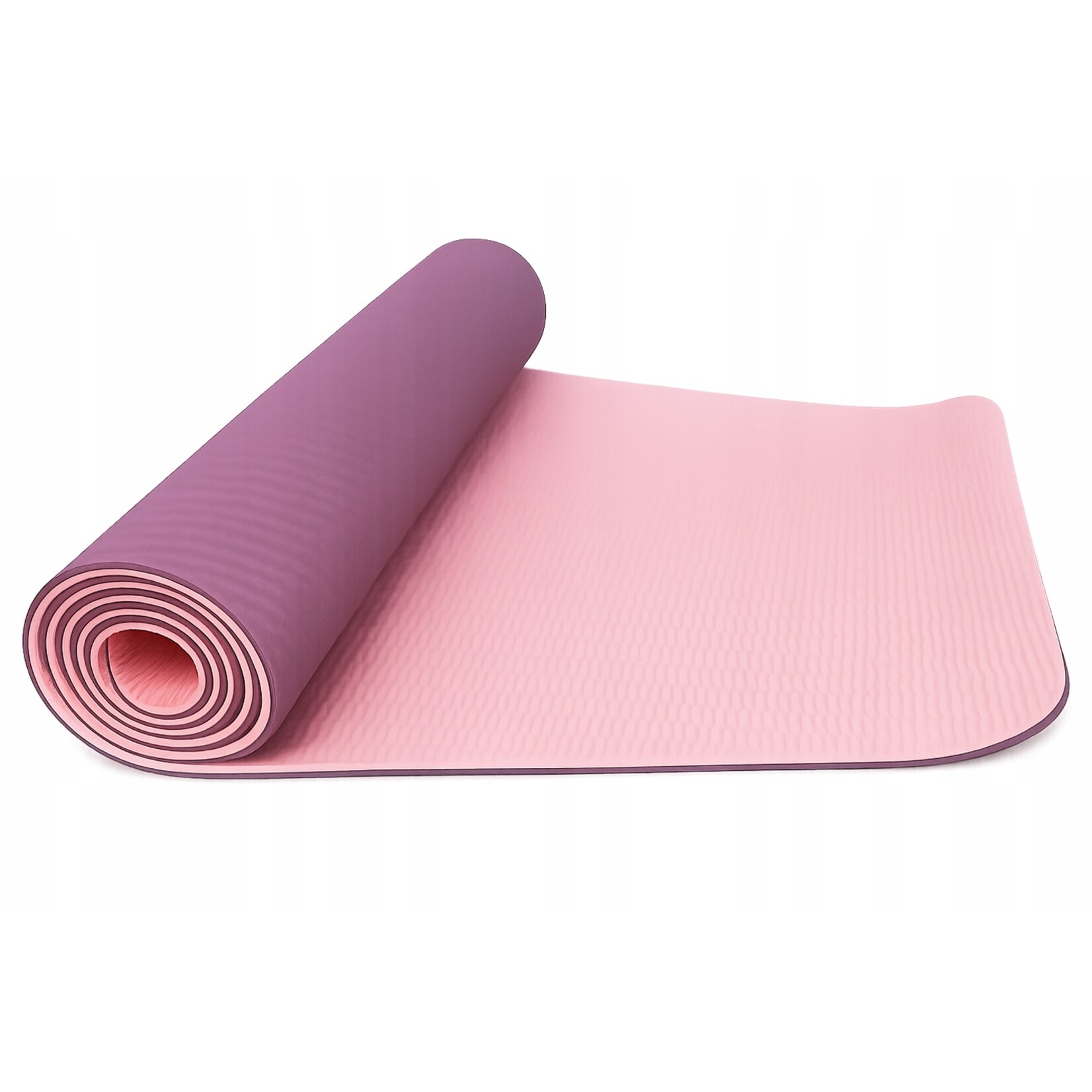 Bobbel Home Bobbel Home Luxe Yogamat - TPEAntislip - Fitnessmat voor Yoga, Pilates & Home Workout - 180x60cm - Paars / Roze