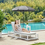Bobbel Home Parasol Strandparasol - Ø160 cm - UPF 50+ UV Bescherming - Kantelbaar - Lichtgewicht - Inclusief Draagtas - Grijs