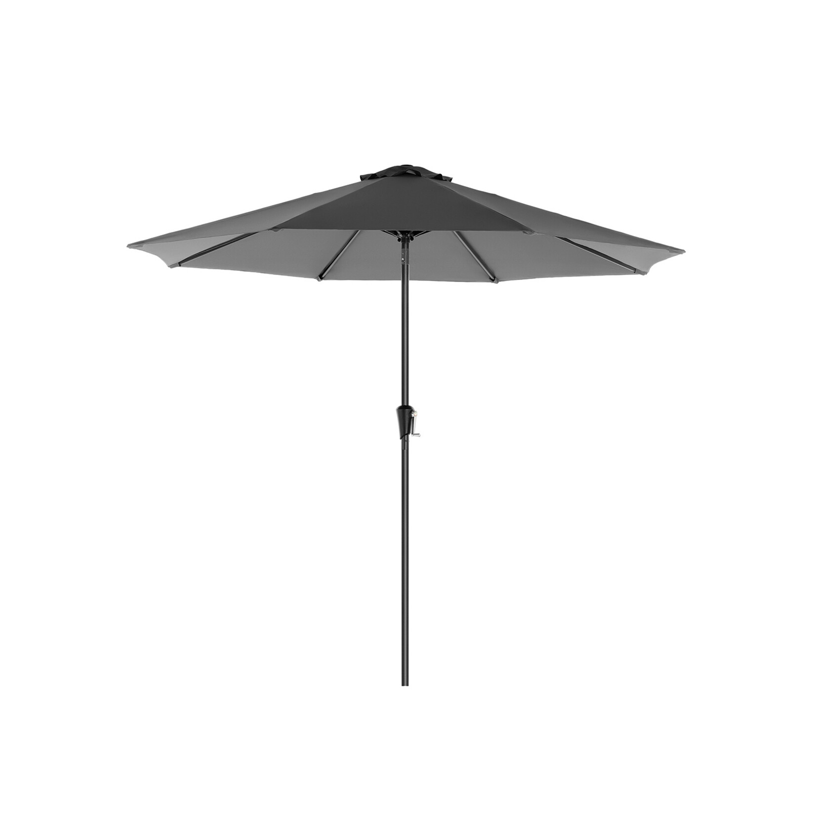 Bobbel Home Garden Parasol Umbrella - 300 cm - UPF 50+ UV Protection - Tilt Function - Crank Handle - Water Resistant - Grey