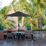 Bobbel Home Bobbel Home Garden Parasol Umbrella - 200 cm - UPF 50+ UV Protection - Tilt Function - Crank Handle - Water Resistant - Grey
