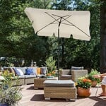 Bobbel Home Bobbel Home Balkon Parasol - 200 x 125 cm - UPF 50+ UV Bescherming - Kantelbaar en Verstelbaar - Lichtgewicht - Inclusief Draagtas - Beige
