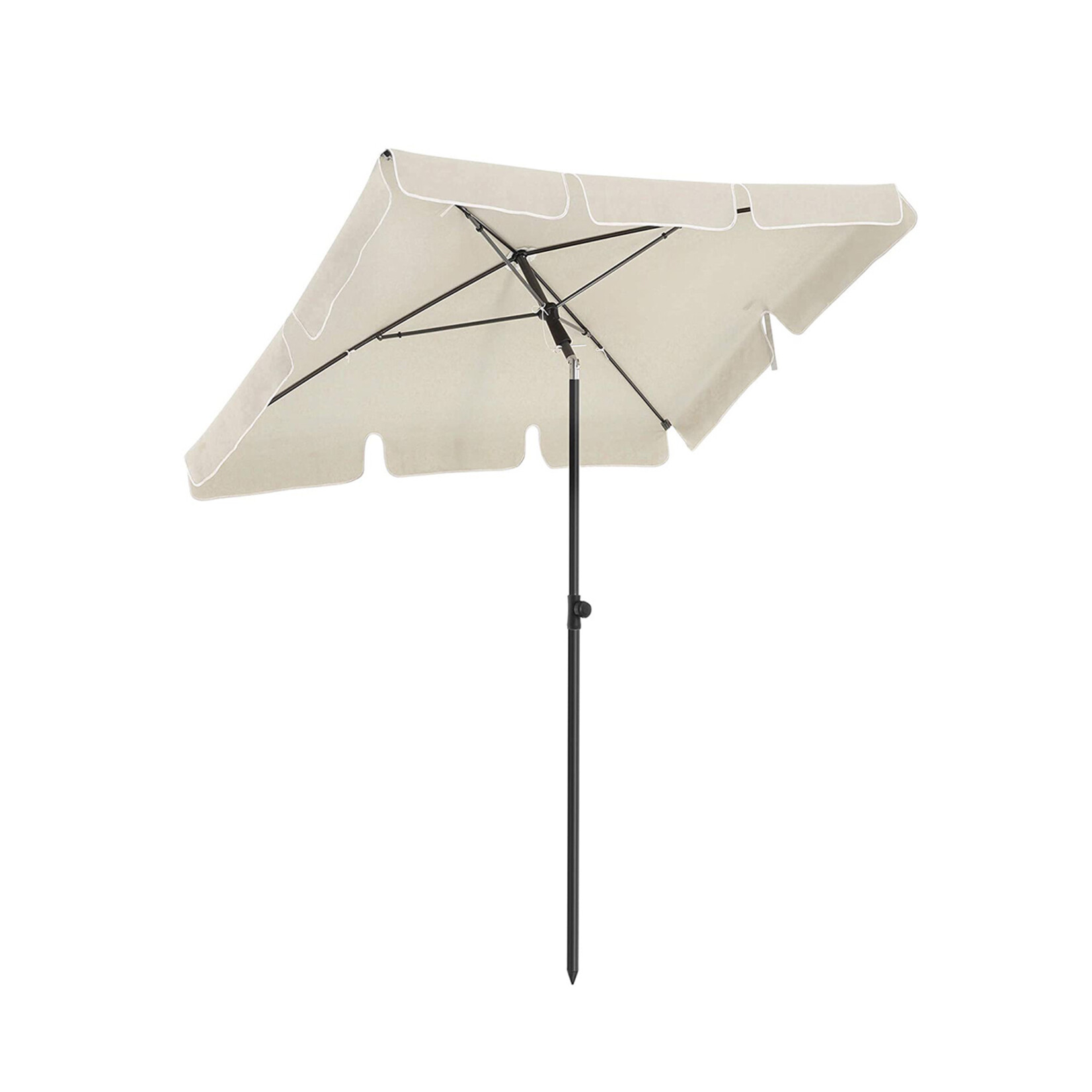 Bobbel Home Balkon Parasol - 200 x 125 cm - UPF 50+ UV Bescherming - Kantelbaar en Verstelbaar - Lichtgewicht - Inclusief Draagtas - Beige