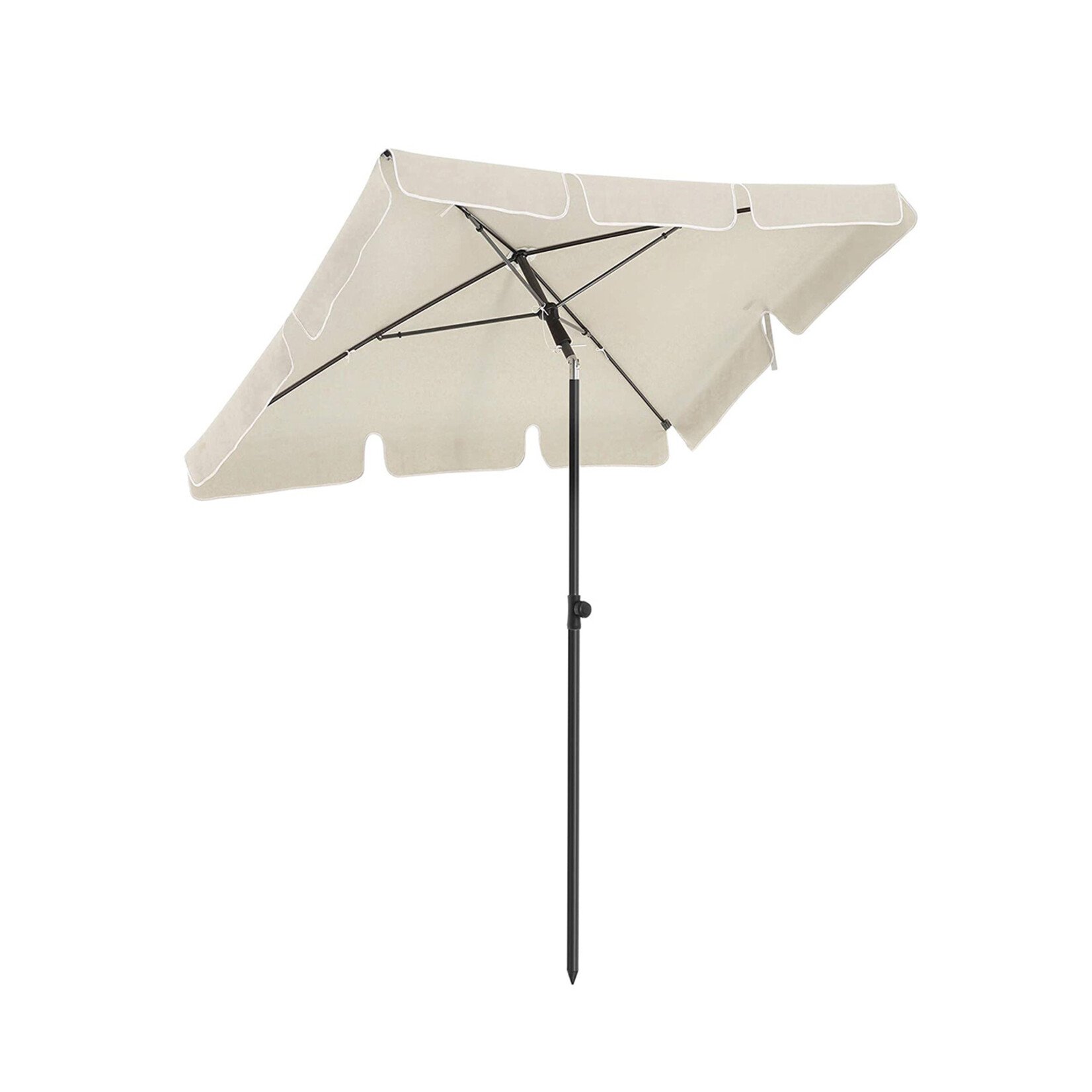Bobbel Home Bobbel Home Balkon Parasol - 200 x 125 cm - UPF 50+ UV Bescherming - Kantelbaar en Verstelbaar - Lichtgewicht - Inclusief Draagtas - Beige