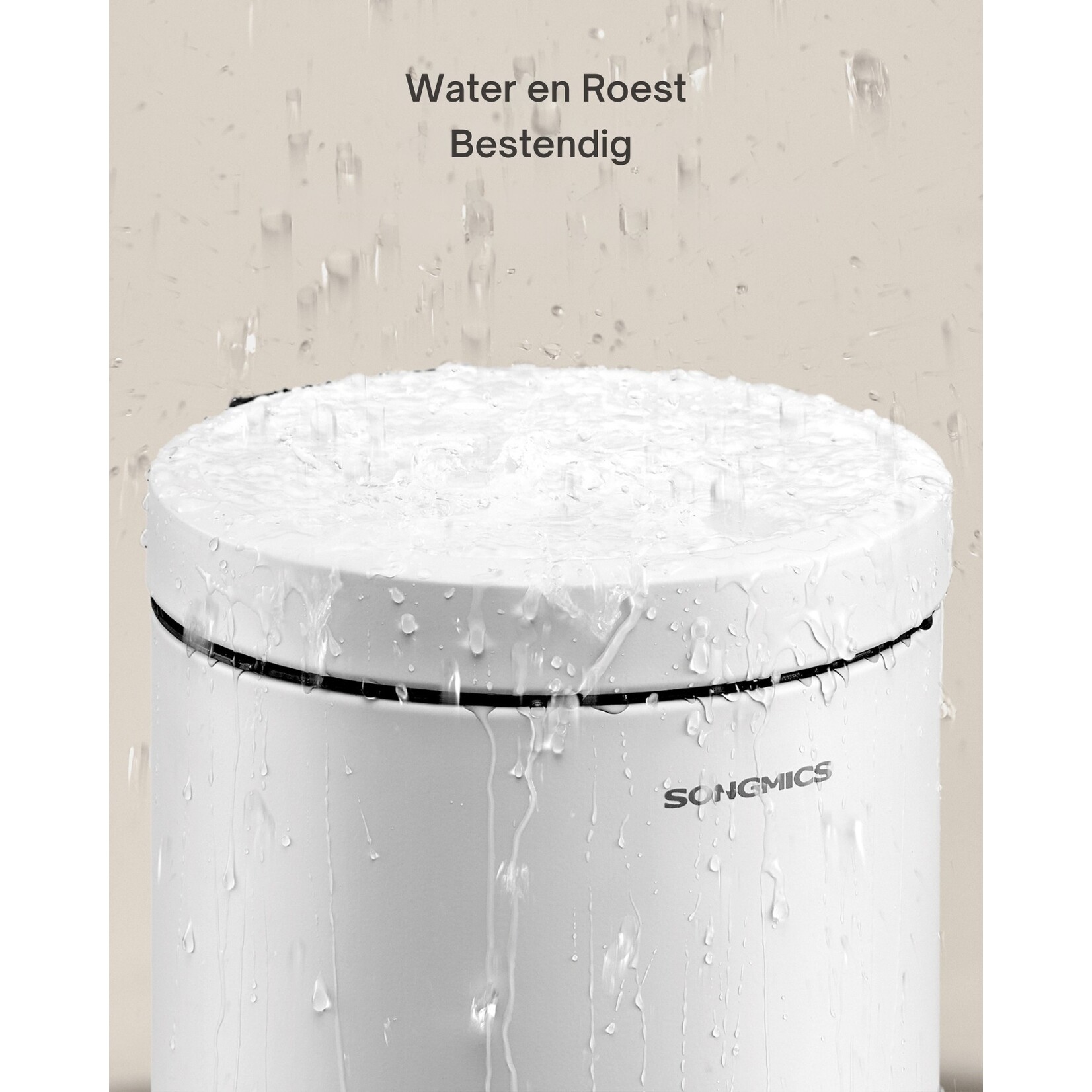 Bobbel Home Pedaalemmer Badkamer - 3L - Soft Close - Met Binnenemmer - Compact - RVS - Wit