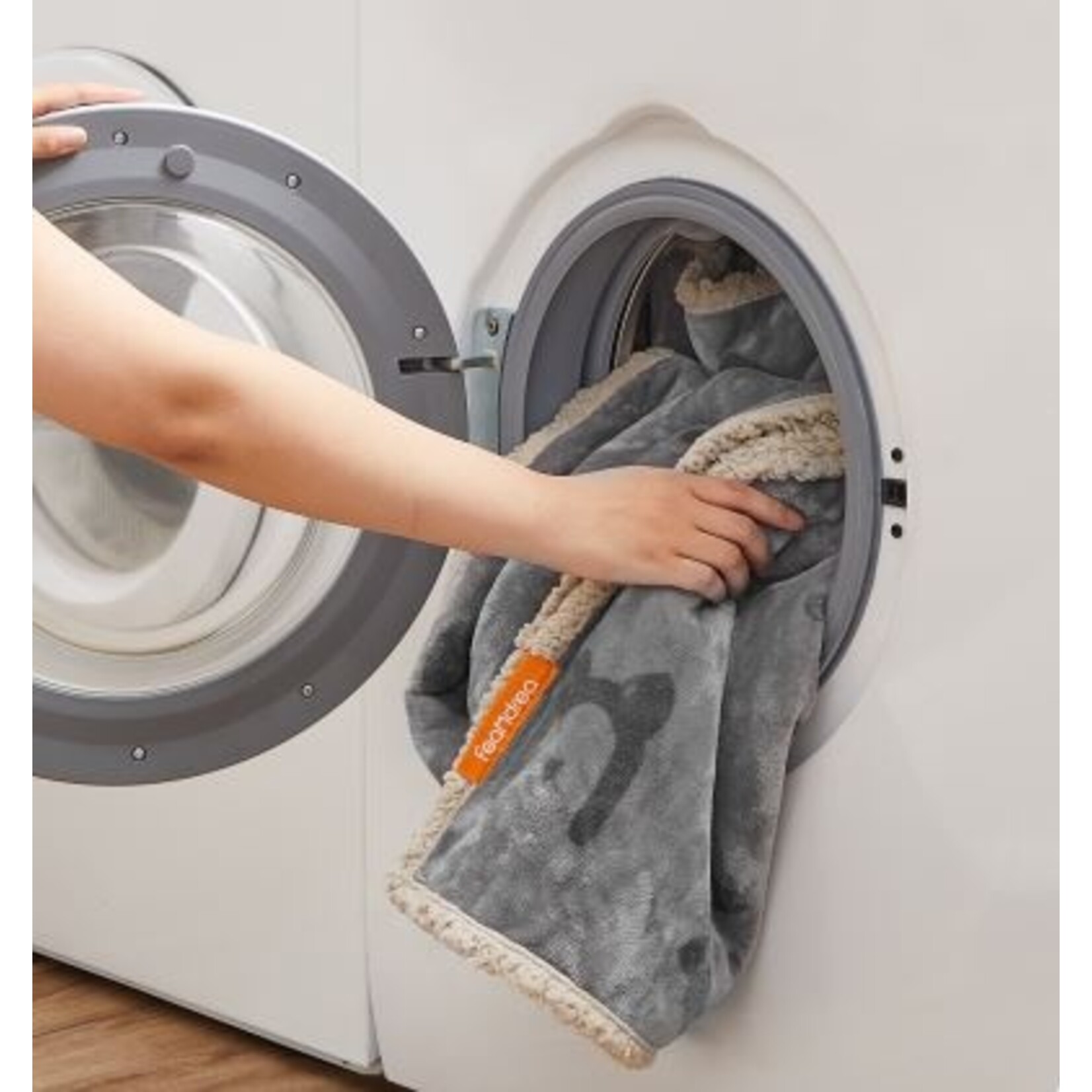 Bobbel Home Waterproof Dog Blanket - 150 x 125 cm - Reversible Sherpa and Flannel - Non Slip - Washable - Grey