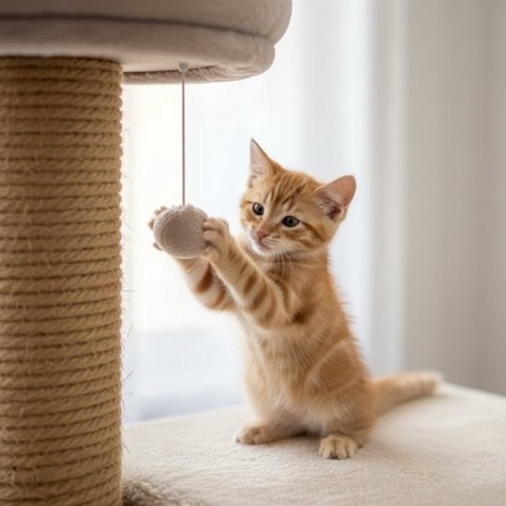 Bobbel Home Bobbel Home Krabpaal Grote Katten - Krabton met Hangmat en Platforms - Stevig Kattenmeubel - Grijs