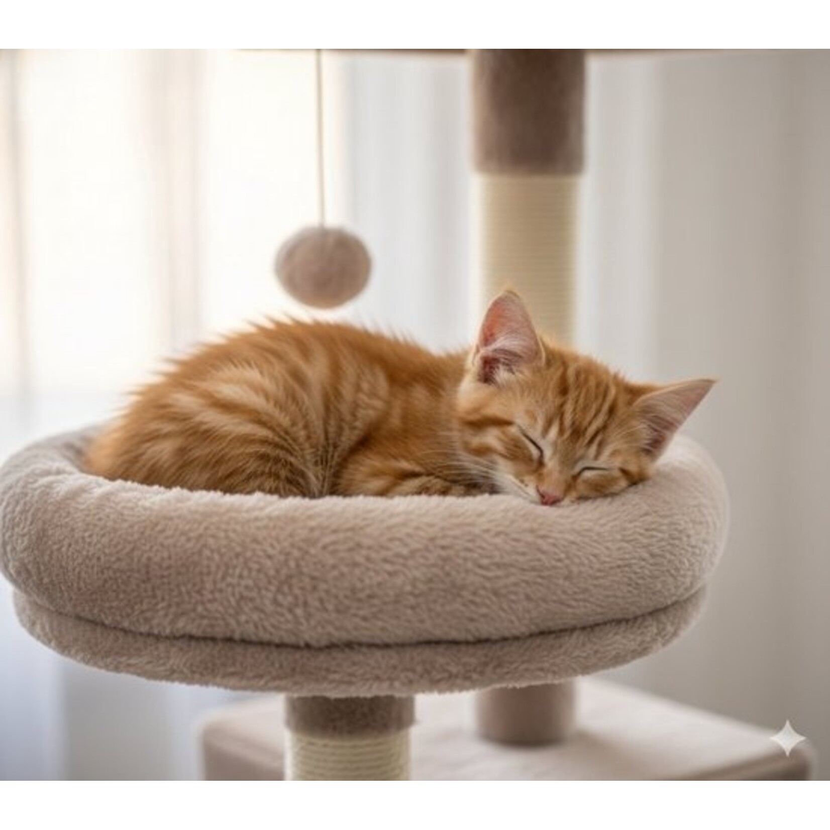 Bobbel Home Bobbel Home Krabpaal Grote Katten - Krabton met Hangmat en Platforms - Stevig Kattenmeubel - Grijs