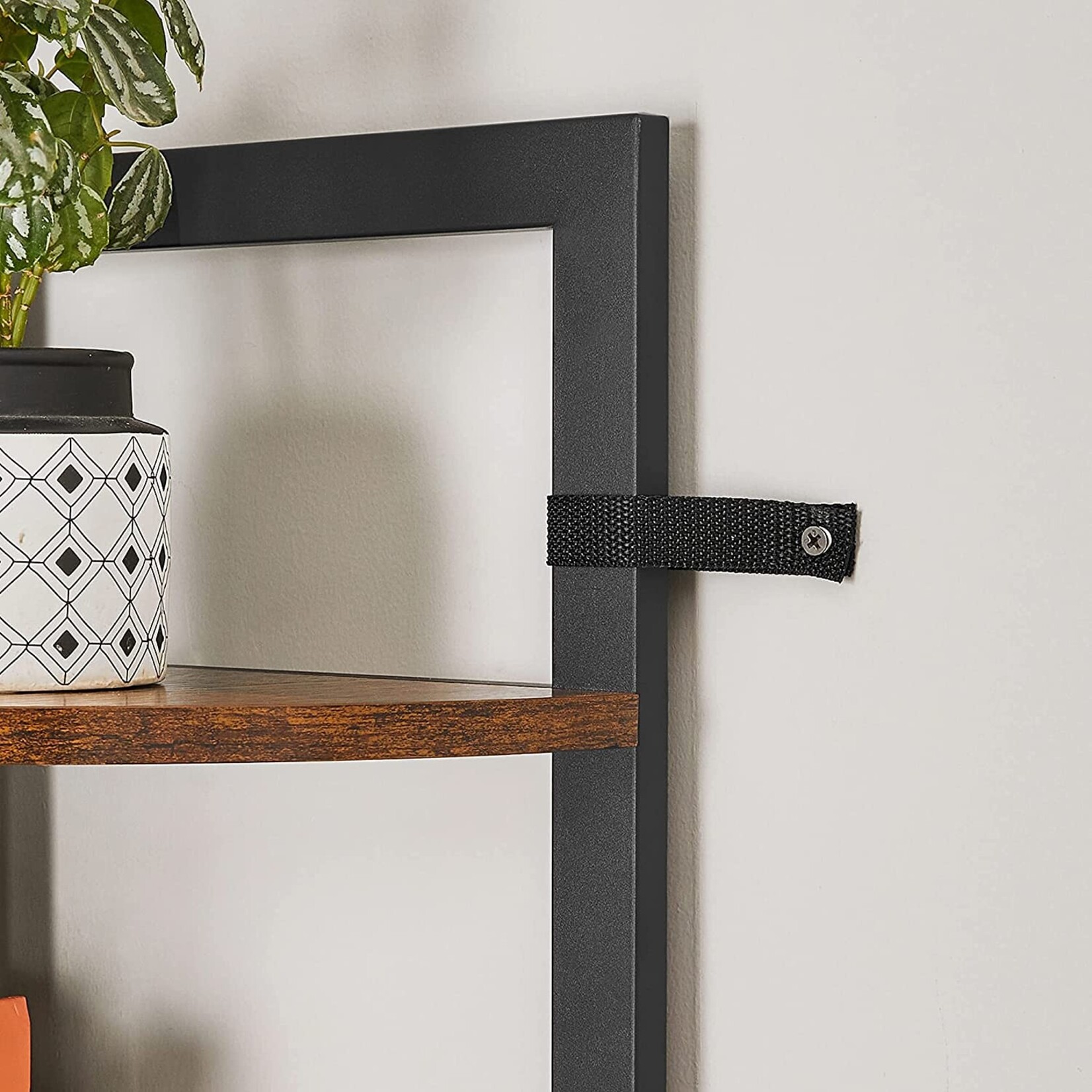 Bobbel Home Bobbel Home Corner Shelf Industrial - 5 Tier - Metal and Wood - 150 cm - Black Brown