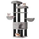 Cat Tree with Scratching Posts and Loungers – Grey