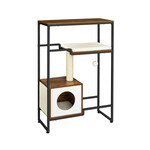 2-in-1 Cat Scratching Post and Furniture – Vintage Brown