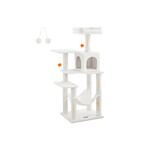 Cat Tree Play Tower 143 cm – Cream White